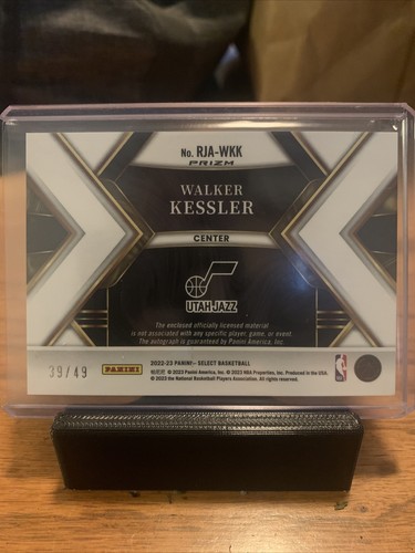 2022-23 Select Basketball Walker Kessler Blue 2 Color Patch RC Auto RPA # 39/49 - Picture 2 of 2