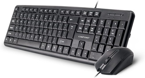 COMPOINT - Kabelgebundenes USB-Tastatur- und Maus-Schreibtischset, schwarz - Bild 3 von 9