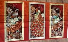 Manor House Decorative Birds - Burnt Orange - 24" Panel