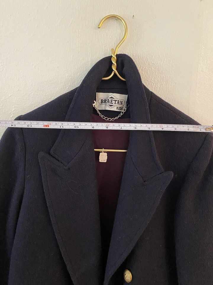 Braetan Womens Size 12 Navy Double Breasted Pea Coat Jacket - Image 3 of 4