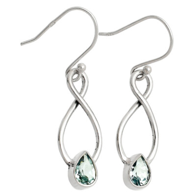 925 Sterling Silber Edelstein Ohrhänger - Amethyst Citrin Peridot DGE1077