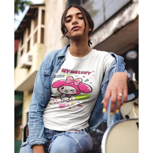 Sanrio Hello Kitty Sweety My Melody White Pink T-Shirt Tee Top