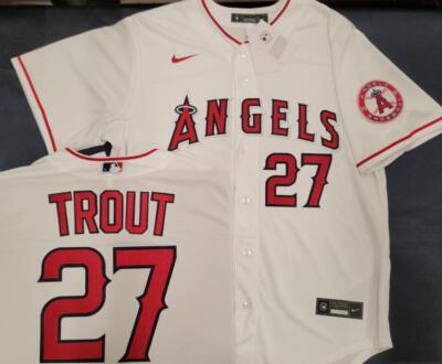 30419 LOS ANGELES ANGELS Ohtani Trout Salmon Sewn Baseball JERSEY