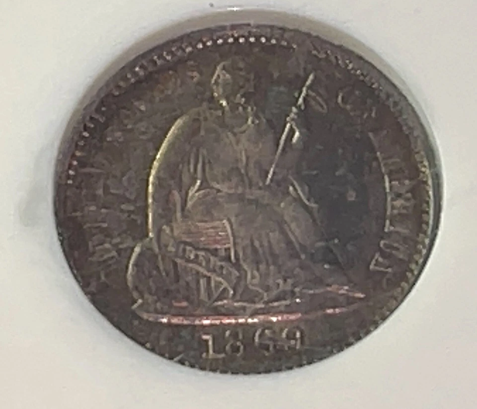1869 US Mint Seated Liberty Half Dime NGC/ANACS PR64 Super Rare In This Grade! - Image 2 of 4