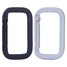 10Pcs Rectangle Carabiner Hook Set Aluminum Alloys Snap Spring Carabiner Clip