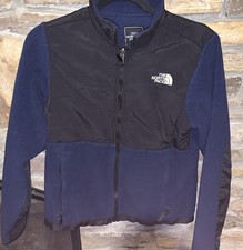 Black And Blue The North Face Denali Fleece Jacket Size Large Kids A4 