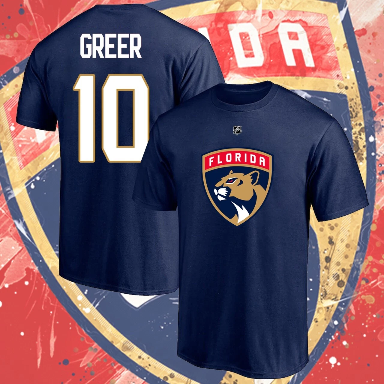 A.J. Greer #10 Florida Panthers Double Sided T-Shirt Fan Gift