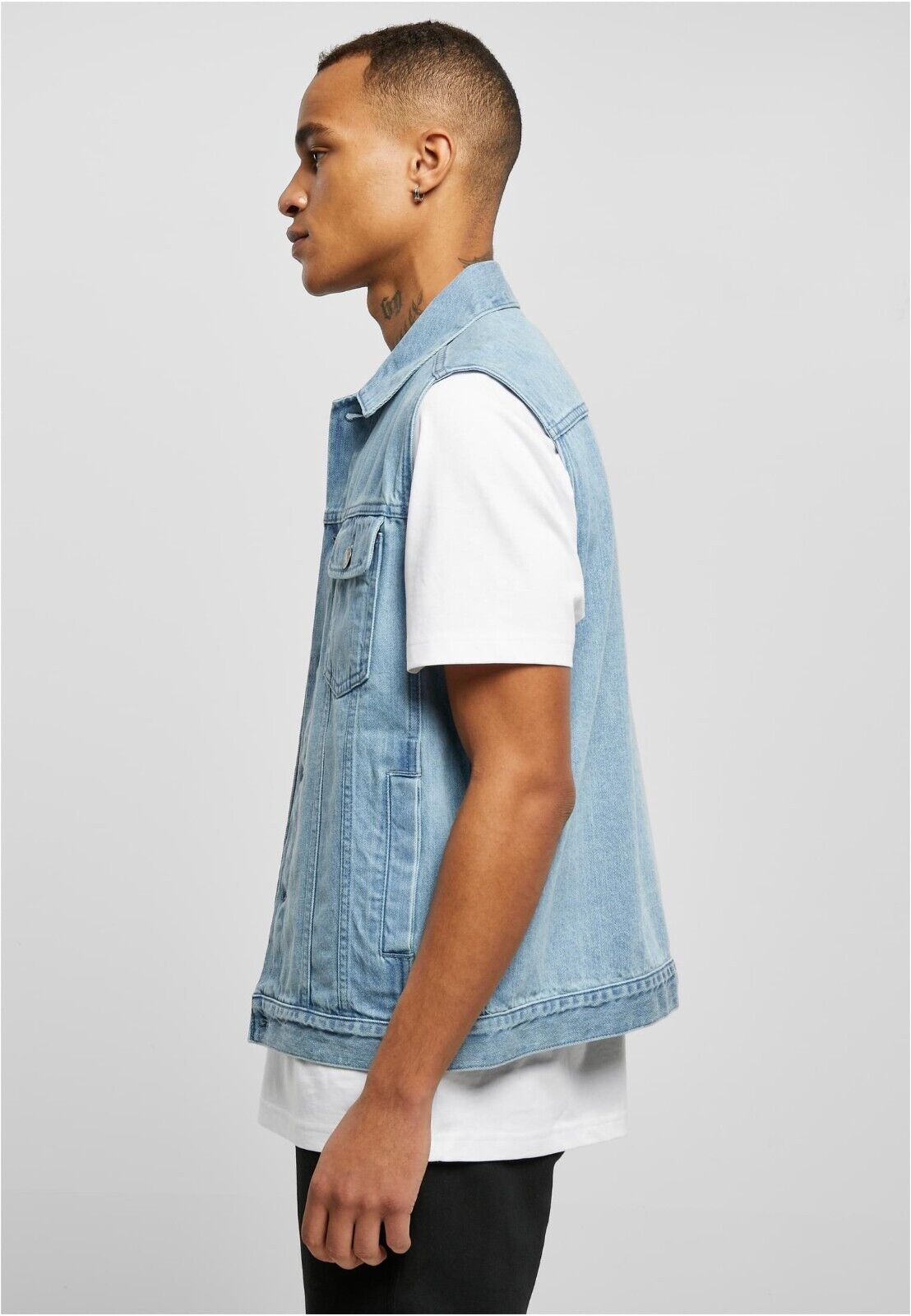 Urban Classics Vest Jacket Men's Jeans Denim Vest Size 3XL | eBay