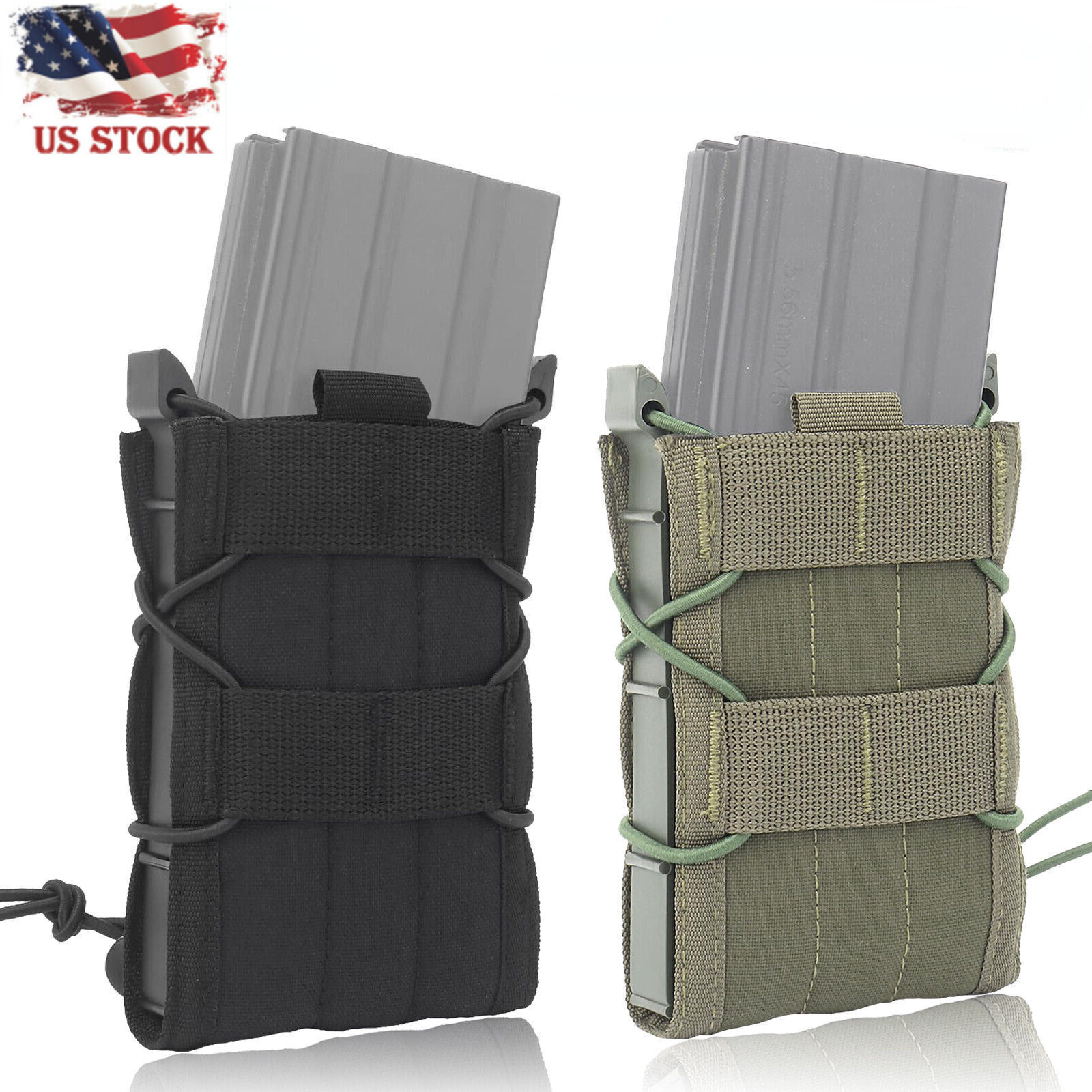 Tactical 5.56mm Magazine Pouch Rifle Mag Pouch Universal Adjustable Mag Holder-image