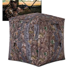 ABORON Hunting Blind 270° See Through Windows Ground Blind Mesh for 2-3 Person