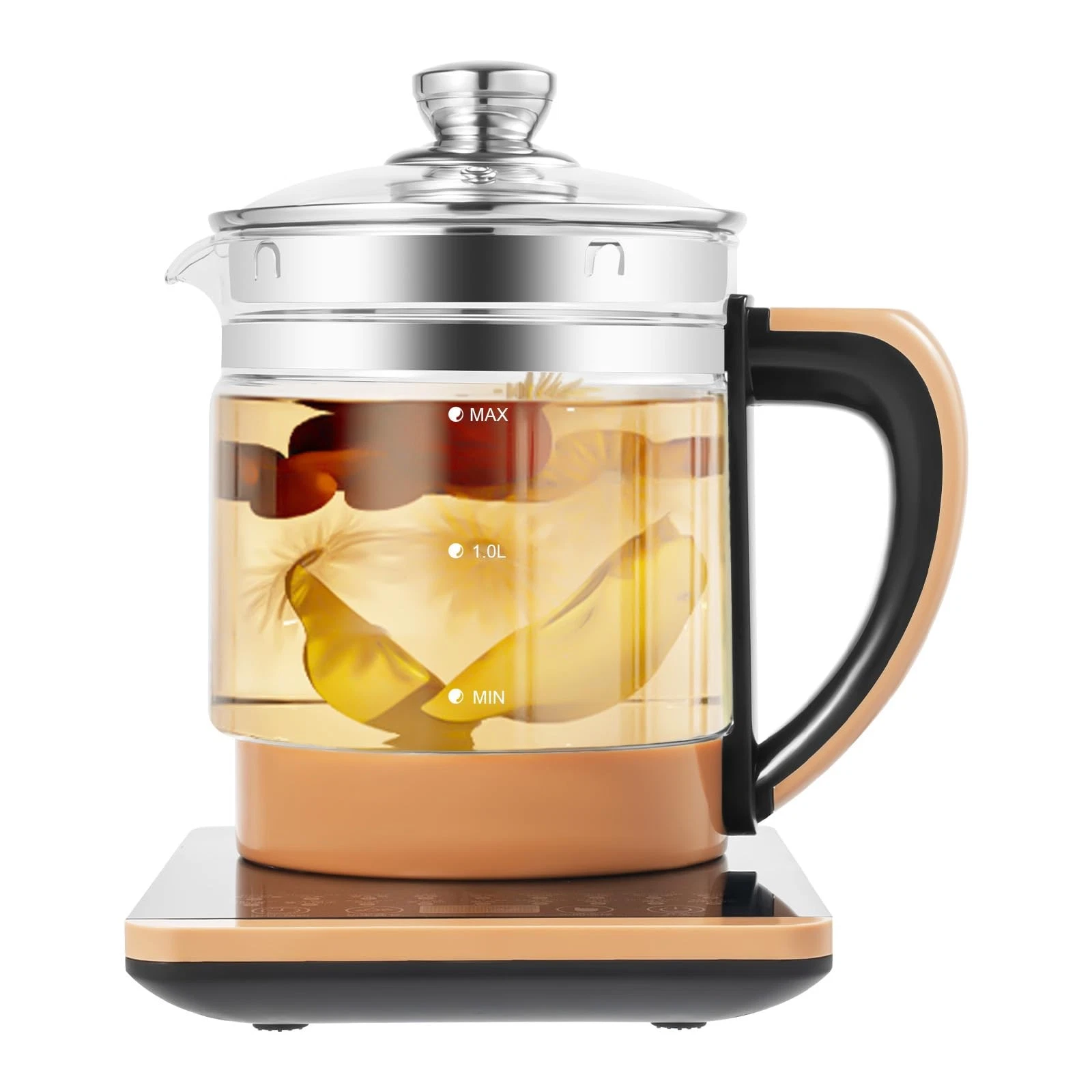 SNKOURIN Electric Kettle,1.8L Thickened Glass Health Pot, 800W Multi-function...