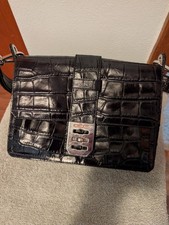 Michael Kors Black Croc Embossed Small Should...