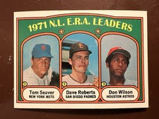 Sharp ! 1972 Topps #91 - 1971 N.L. E.R.A. Leaders   w/ TOM SEAVER          72131