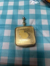 old small Spain Toledo portable pocket ashtray metal very rare s18