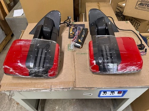 Used Painted Red Tow Mirrors Switchback For 2014-2019 Chevy Silverado GMC Sierra