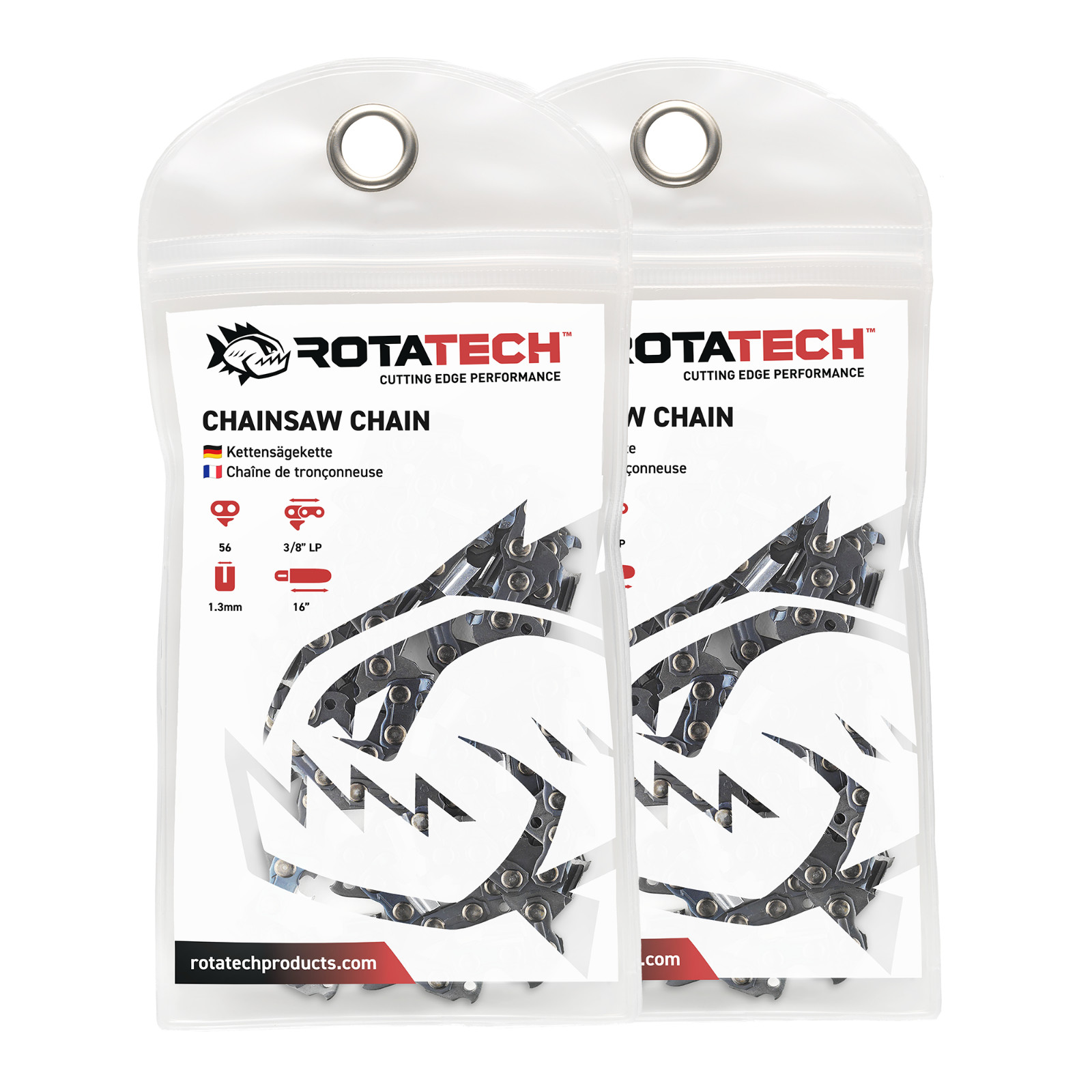 2 16"" Rotatech Chainsaw Saw Chains Fits EINHELL GH-EC2040 GH-EC 2040