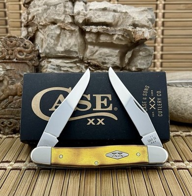 Case XX USA Hand Fired Ripe Banana Bone Diamond XX Muskrat Pocket Knife