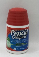 Pepcid Complete Acid Reducer  Antacid Chewable Tablets Mint 25 ct EXP 2/26