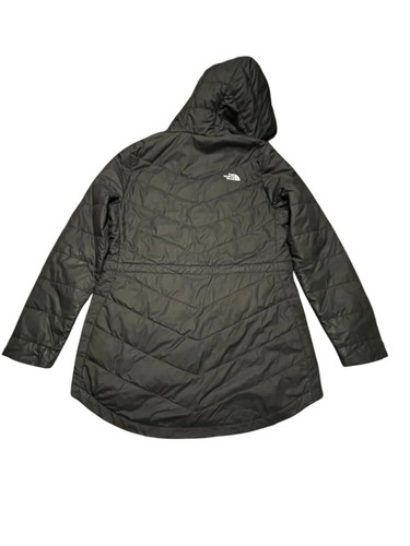 North Face Jacket Women Medium Black Tamburello Parka Hooded Soft Warm Zip Coat - Picture 2 of 19