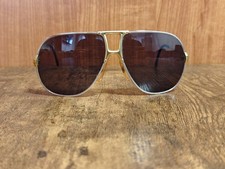 VINTAGE CARRERA BOEING 5700 GOLD/SILVER PILOT SUNGLASSES MADE AUSTRIA 60/12 292