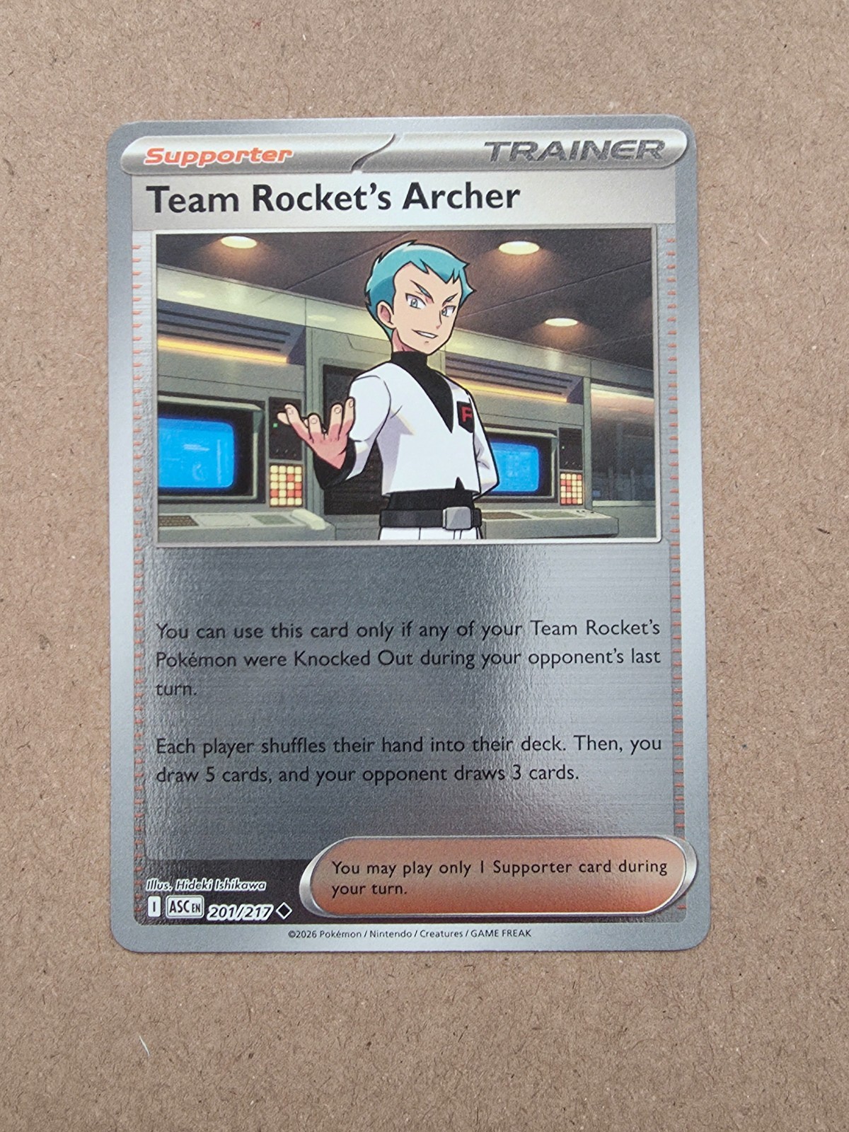 Team Rocket's Archer 201/217 Reverse Holo Ascended Heroes
