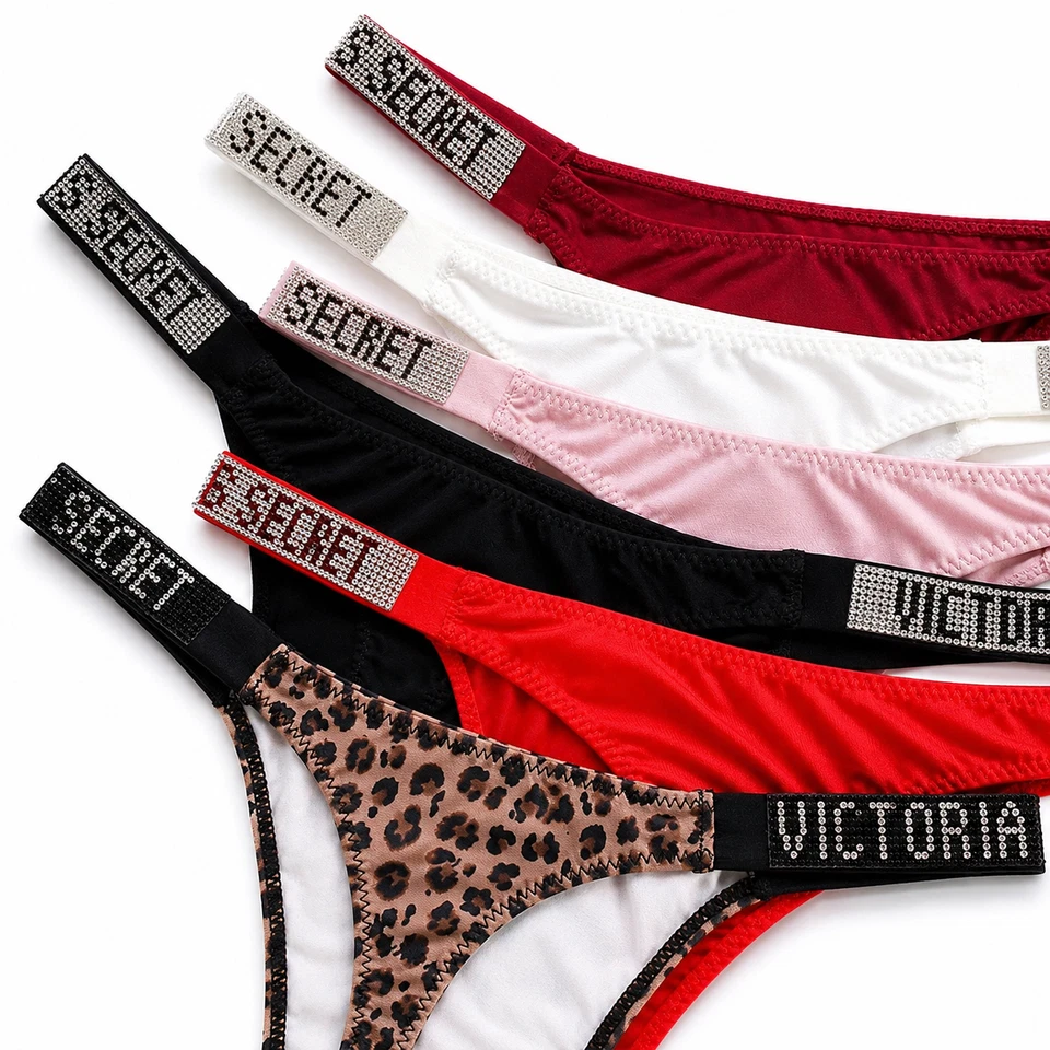 String Femme Victoria's Secret à Strass Brillant Sexy Lingerie Plusieurs Coloris - Photo 1/4