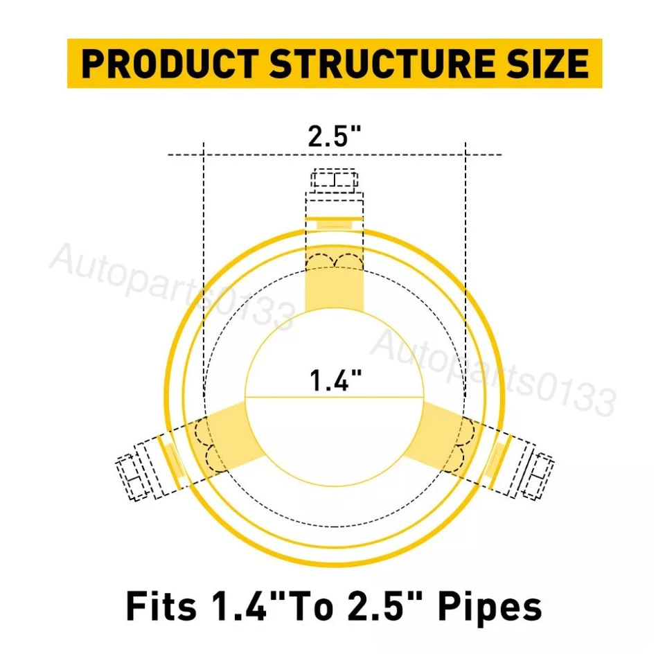2PC Car Exhaust Pipe Tip Rear Tail Throat Muffler Tailpipe For Chrysler 300 300C Foto 2 de 4