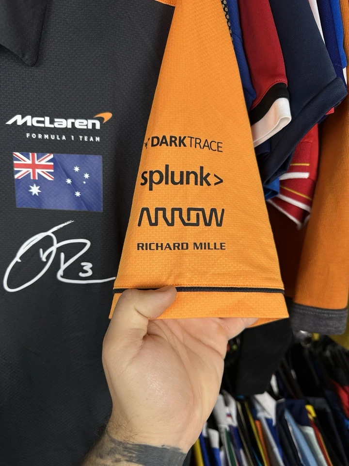 Camiseta del equipo McLaren Fórmula 1 para hombre XLarge F1 Racing Polo Ricciardo 3 Jersey Talla XL Foto 4 de 4