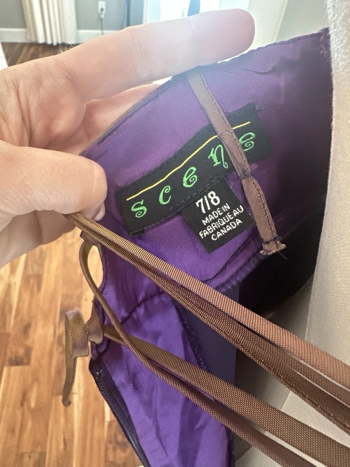 Vestido semiformal vintage años 90 talla 7/8 verde y morado Foto 2 de 4