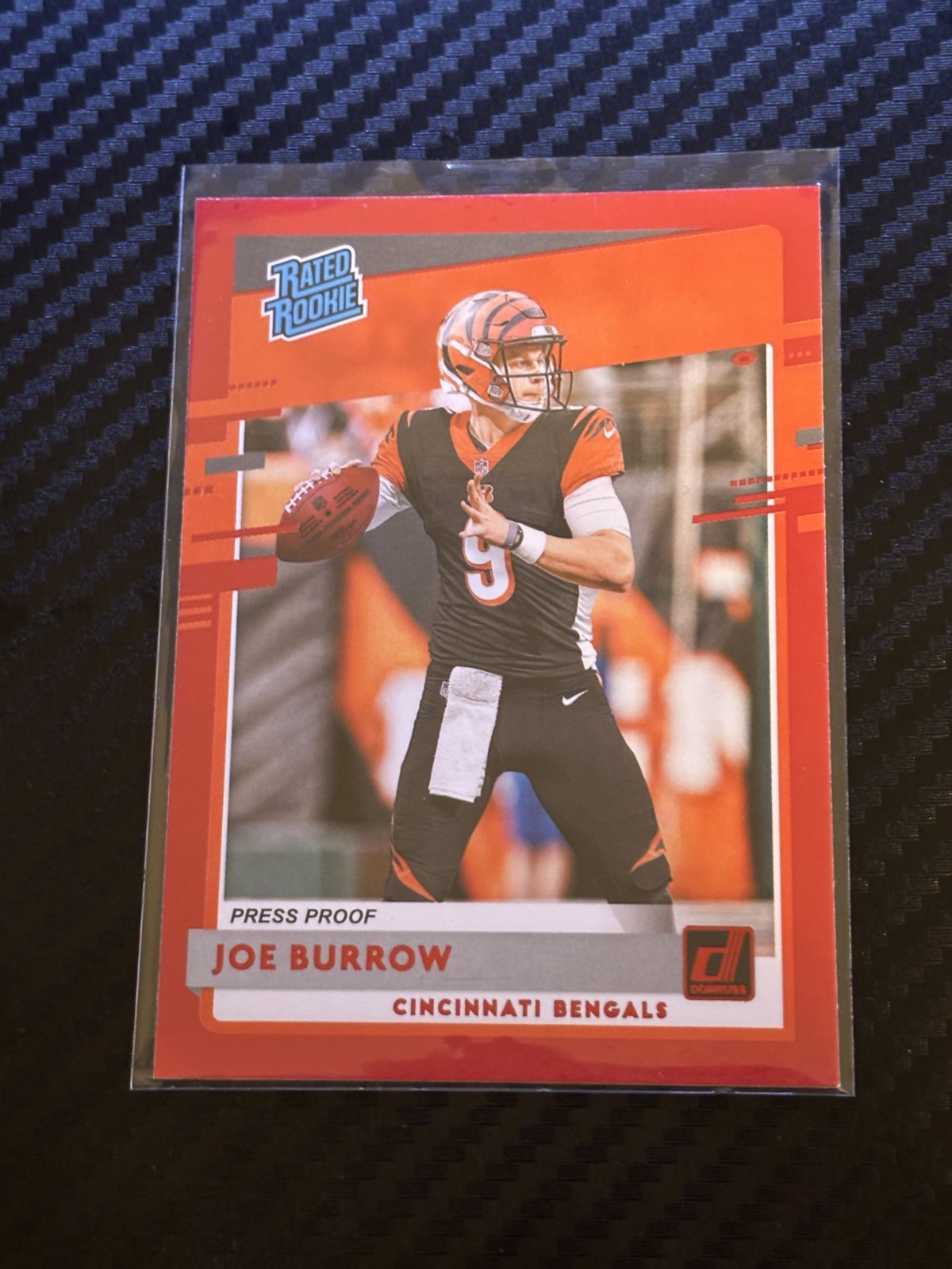 2020 Panini Donruss - Rated Rookie Joe Burrow #301 Press Proof Red (RC)