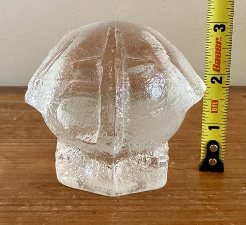 Vintage MCM Mid Century Modern Pukeberg Schweden Kunst Glas Elefant Briefbeschwerer - Bild 9 von 10