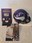 BRETT FAVRE signed VIKINGS mini helmet FAVRE COA