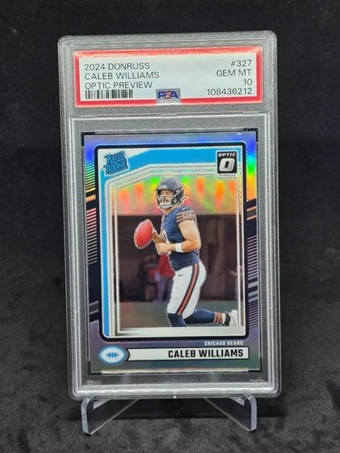2024 Donruss Optic - Caleb Williams #327 - Optic Preview Holo - RC - PSA 10