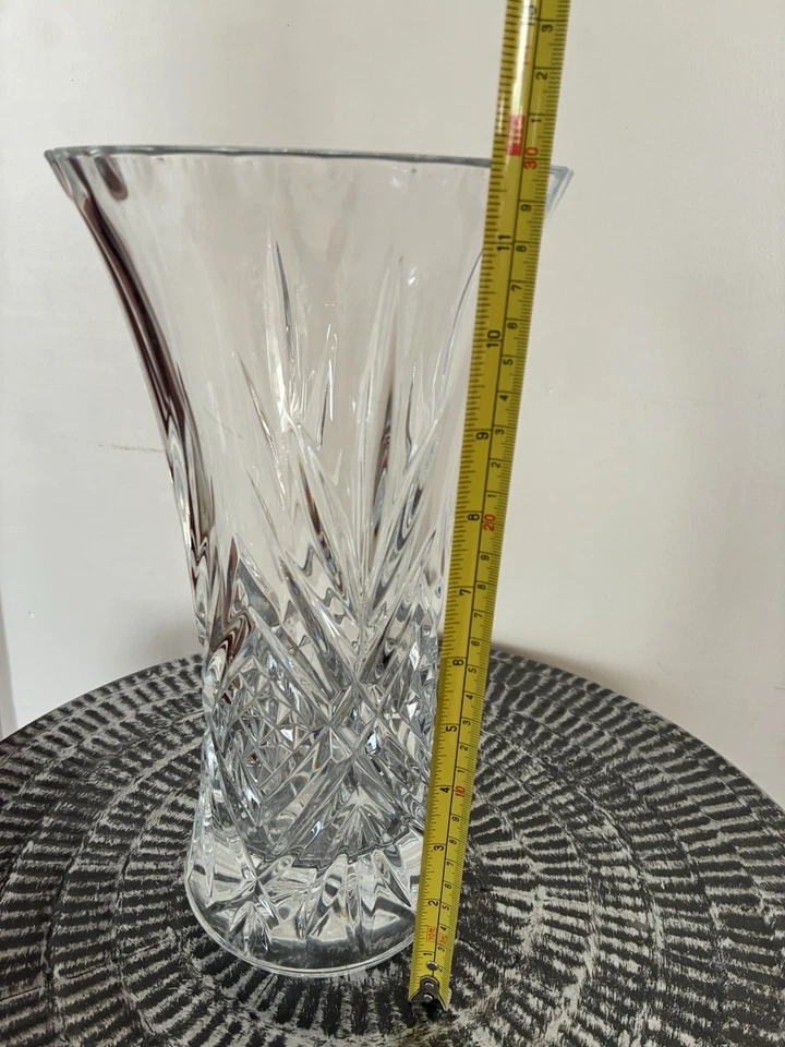 Vintage Clásico Elegante Cristal Acampanado Diseño Reloj de Arena Flores Base 11.5 Pulgadas Foto 4 de 4