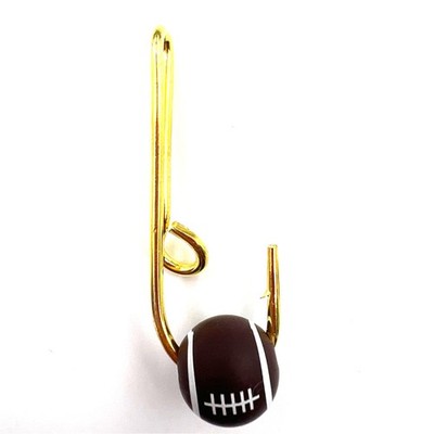 1*Carbon Steel Fishing Hook Hook Assortment for Hat Tie Clip brown football