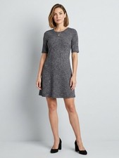 The Limited Vintage Classic Short-Sleeve Gray Knit Dress Size Medium