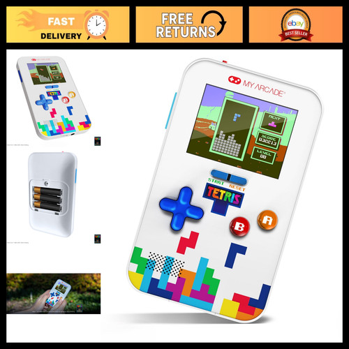 Consola de juegos portátil Tetris - 300 juegos precargados, pantalla de 2,5", juegos portátiles