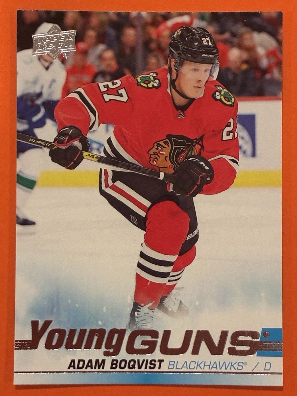 2019-20 Upper Deck Adam Boqvist Young Guns Rookie RC #492 Hockey Blackhawks