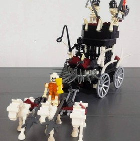 USED LEGO 7092 Castle Skeleton's Prison Carriage Japan