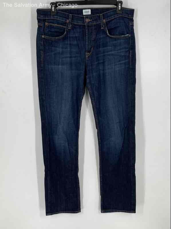 Hudson Womens Blue 5-Pocket Design Straight Leg Dark Wash Denim Jeans Size 36