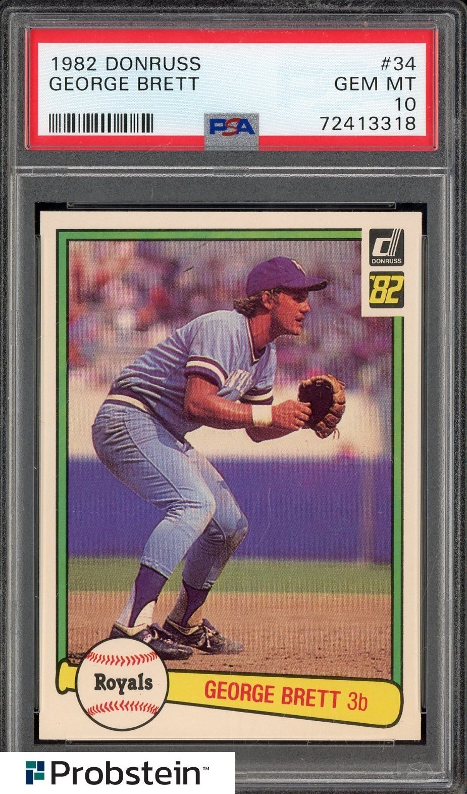 1982 Donruss #34 George Brett Kansas City Royals HOF PSA 10 GEM MINT