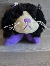 Cat Pillow Pets Pee Wee s Curious Kitten Black Purple Plush Stuffed Animal g53