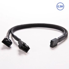 Lüfter Verteiler Splitter 1x Buchse 2x Steck...