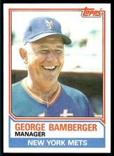 George Bamberger 1983 Topps #246 Mets MLB READ FREE SHIPPING AutographDen