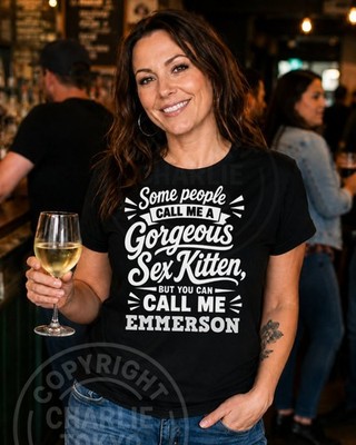 Emmerson Damen T-Shirt schwarz lustig Geburtstag Geschenk