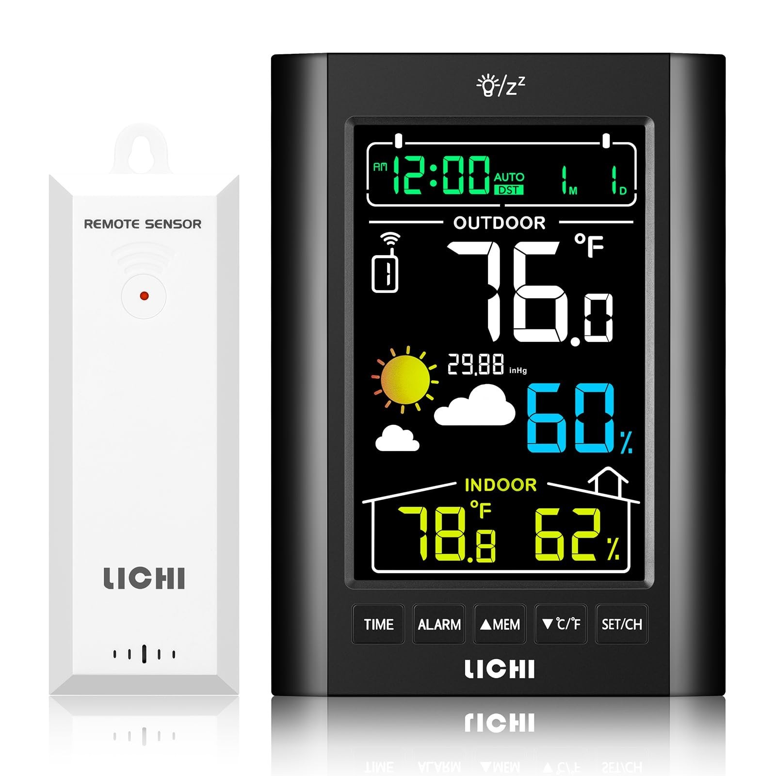 Wireless Indoor Outdoor Thermometer， Inside Outside Tempe