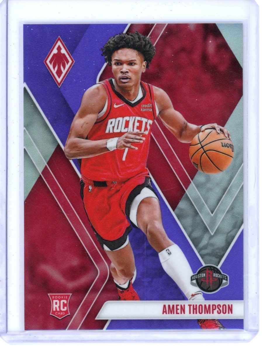 AMEN THOMPSON RC 23-24 Phoenix Rookies #300 PURPLE PRIZM SP #'D /150 (RC) INVEST