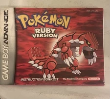 Original Nintendo  Game Boy Advance Pokemon Ruby Instruction Manual