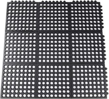 Confezione 9 Piastrelle Pavimento Incastro Gomma Modulare 11,8" x 11,8" Cucina Doccia Piscina