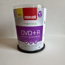 Maxell Maxdata DVD R 4.7GB 16x 100PK Spindle Recordable Blank Discs